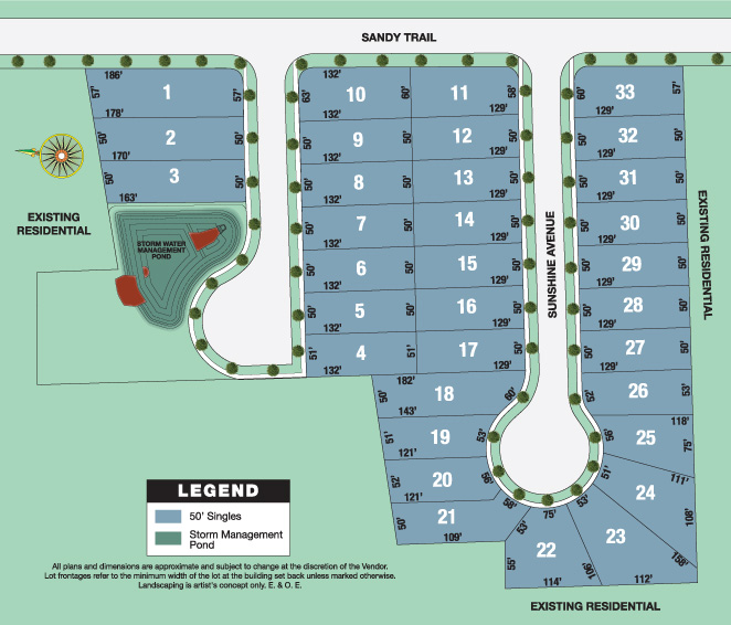 Maple Lane Homes Summer Lane By Lake Simcoe Siteplan